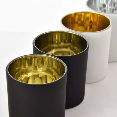 Luxury creative gold-plated aromatherapy bottle small candle jar glass with lid