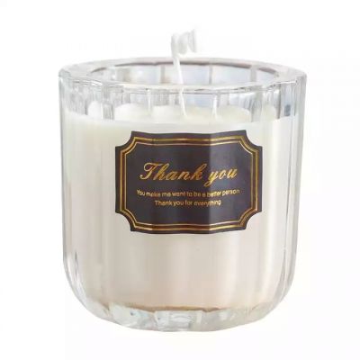 Luxury transparent candle jar glass with lid custom small candle jar