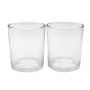factory supply 200 ml wholesale transparent glass candle jar with bamboo lid for candle making