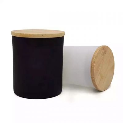 Candle Container Frosted Glass 10oz 300ml Black/white Christmas Silk Screen Printing Matte Making Scented Candles 1 Color