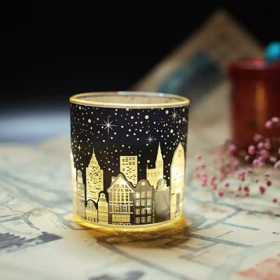 Wholesale Custom Multi Color laser laser engraving empty Glass candle jars for candle making