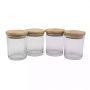 Factory wholesale 4.6oz clear glass candle jars, can be used with bamboo lids for aromatherapy candle making