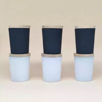 Factory wholesale 1.6OZ small matte glass candle holder for candle making