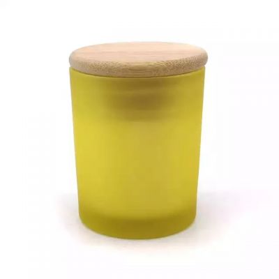 Wholesale Multi Size Customize Color Frosted Glass Jar Candle Holder For Home Decoration