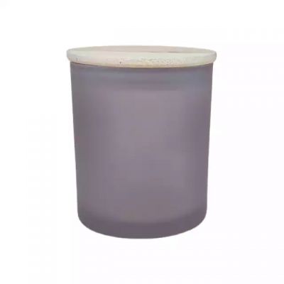 factory supply 9.9oz frosted craft candle container with lid for candle making