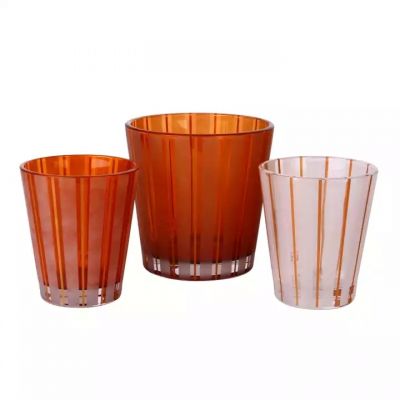 Round glass vase candle holder,taper glass container for candle holder for decoration