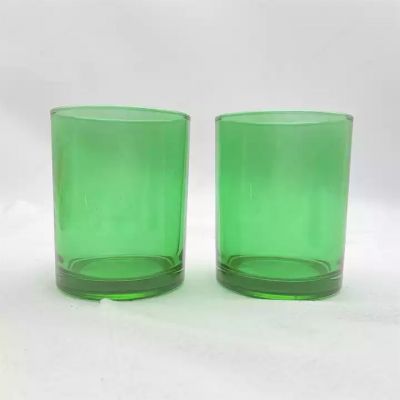 9oz Empty translucent color glass candle containers with wooden lid