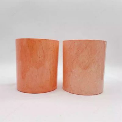 Custom sprayed color 16oz marble finish decorative candle jars wholesale