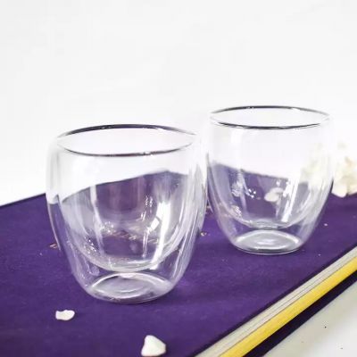 wholesale borosilicate candle glass bulk luxury handmade high borosilicate glass double wall candle jar