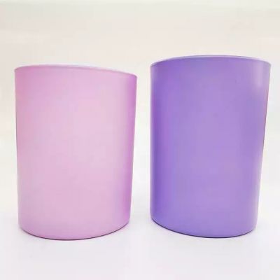 Wholesale colored matte unique glass jars for candles