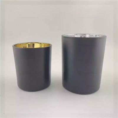 Custom Scented 8oz Matte Black Glass Candle Containers for Candle Making