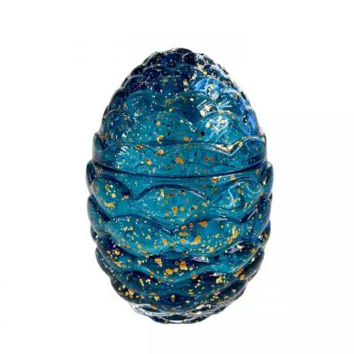 gel cut easter gift pineapple egg luxury wholesale vessel for candles modern custom candle vessel