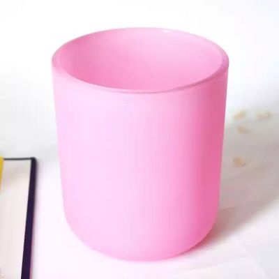 round bottom large wide cylinder 95x110mm 15oz massage scented candles empty container with lid