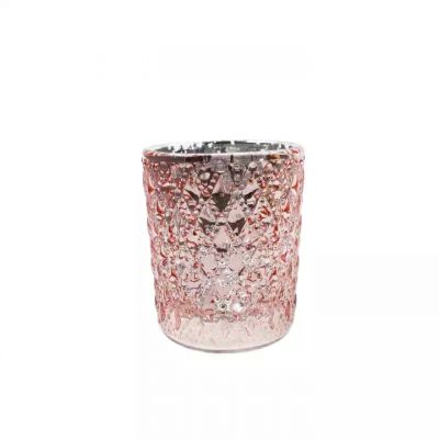 custom colors pink gold votive candle holders good quality Decorative Dining Room Modern Gifts Luxury glass cup for candles