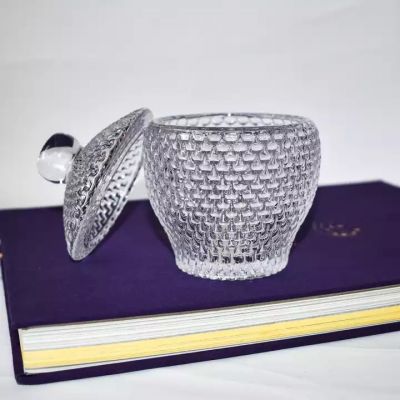 gel cut diamond decorative religious hand-blown-glass-jars-candle making