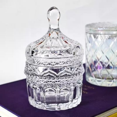 clear candle container with glass lid crystal clear luxury vintage candle 50 ml container