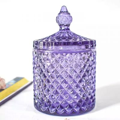 glass candle vessel manufacturer home decoration geo cut candle vessels colored glass shiny