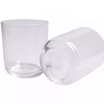 Wholesale Clear Glass Round Bottom Candle Jar Container with Lids for Scented Candle Making