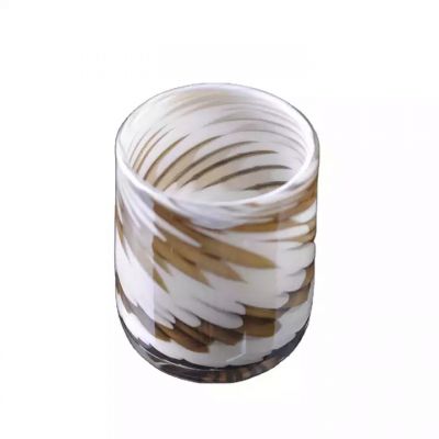 New Coming Tealight Brown Feather Pattern Candle Holders,Tealight Lantern