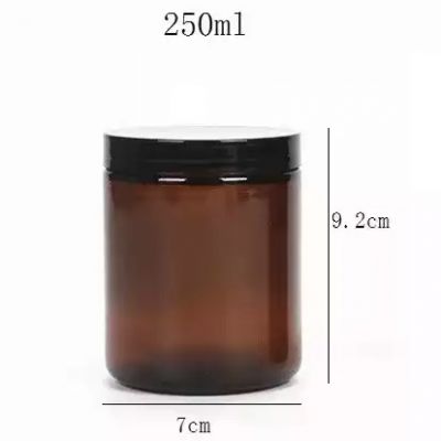 Wholesale 8oz Amber Glass Jar Candle holder With Lid Glass Candle Container For Candle Making