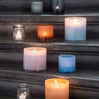 Romantic Decorative Wedding glass jars for candles Round Glass tealight candle cup Home Decoration