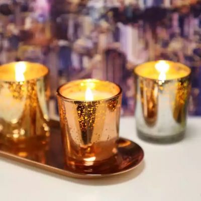 Starry sky aromatherapy cups for candles electroplated candle jars household container for candle wholesaler