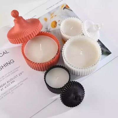 Ger glass lid cement soy wax empty luxury glass candle jars handmade candle material glass container