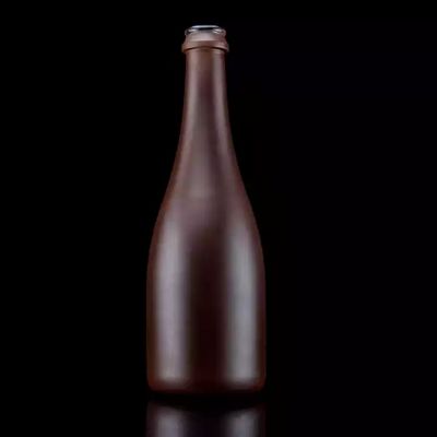 Factory wholesale hot spray frosted 700ml 750ml glass bottle whiskey vodka wine bottle with Cork