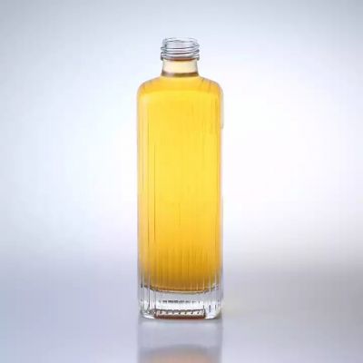 Hot Sale China Square Shaped Vodka Bottle 500ml Extra Flint Glass Bottle 50cl For Brandy