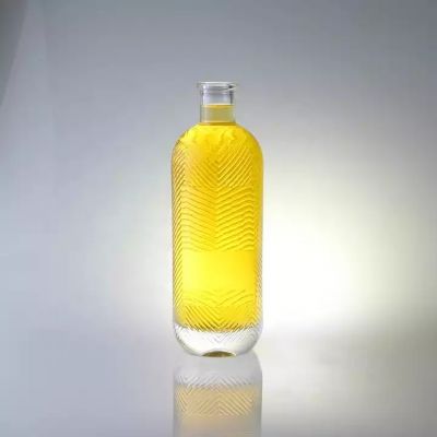 Hot Selling Customization Extra Flint 750ml Engraving Glass Bottle With Cork