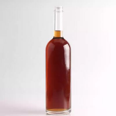 330ml/500ml/750ml Color Empty Silk Printing Glass Liquor Bottle With Crown Cap