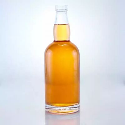 Wholesale Cylinder Hot Sale 750ml Tequila Glass Bottle Empty Flint Liquor Bottle With Cork