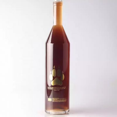 Handmade Glass wine bottle Transparent glass liquor bottle for hot sale