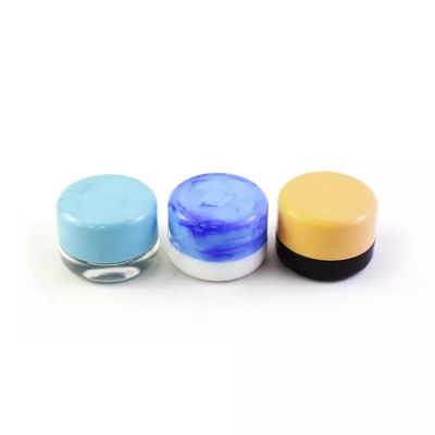 Top And Bottom 5Ml Mini Glass Jars Resistant Proof Uv Certified Blank Concentrate Packaging Glass Jar For Oil