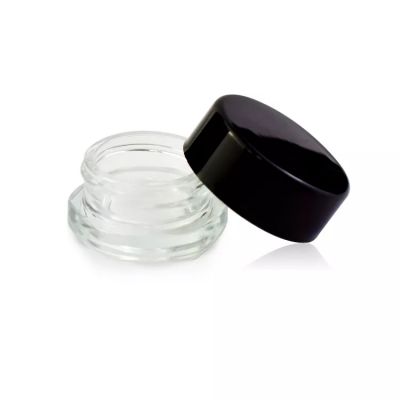 5g belly round bottle glass jar glass jar bottles with silicon lid