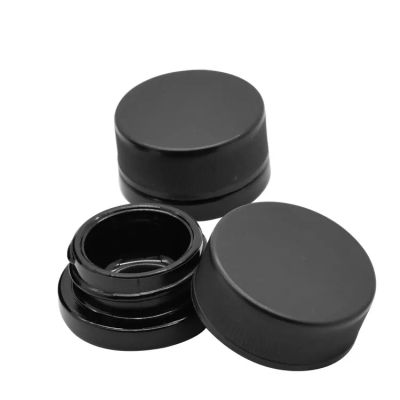 UV Protected Black Extract Concentrate Glass Jar Packaging with Child Resistant Lid for Cosmetics Cream Container