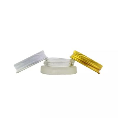 Frosted 7ml Half See Through Glass Jar With Cosmetic Metal Lid Concentrate or Cream Packaging