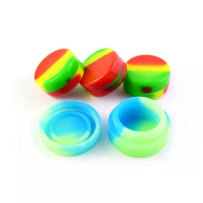 5ml Non-stick Mixed Silicone Multicolor Concentrate Jar Containers with Cap