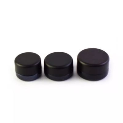 In Stock Uv Round Jar 5ml 7ml 9ml Black White Square Cube Premium Cr Glass Concentrate Container Jars with Cr Lid