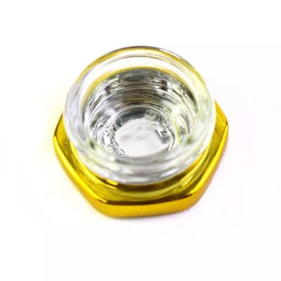 Jar Cosmetic Jar with Lid 5g Hexagon Bottom Cream Glass for Glass Clear Eye Bottle Electroplate Concentrate Display Jar