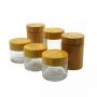 30Ml 50Ml 60Ml 90Ml 120Ml Bamboo Lid Aromatherapy Extract Glass Jar Massage Candle Jar With Spout