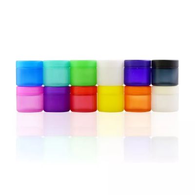 Colored Frosted Custom Personal 1OZ 2OZ 3OZ 4OZ 5OZ 6OZ 8OZ 10OZ Glass Jar Wide Mouth Child Proof Lid True Leaf Extra Container