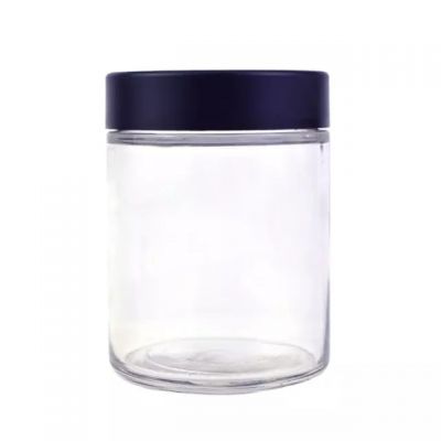 Laser Engraving High Quality Storage Bottle Hexagon Container Glass Jar Silicon Ring Lid Glass Jar