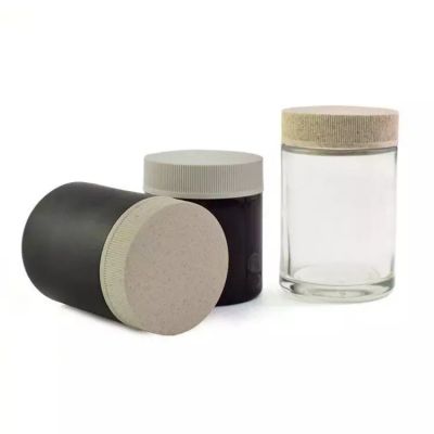 Eco -Friendly PLA Completely Biodegradable 3.5G Wide Mouth Glass Container With Child Proof Cap