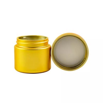 Golden Color Electroplated Custom Container Glass Jar Skincare Packaging Luxury 2oz 3oz 4oz Wide Mouth Child Resistance Lid