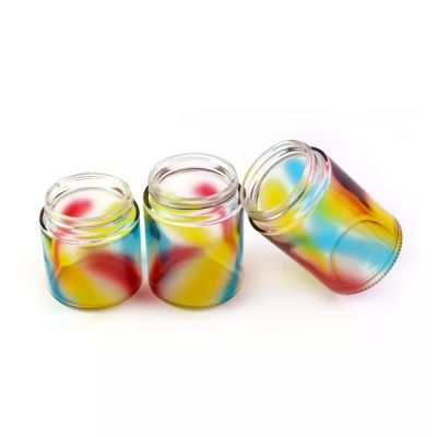 Frosted Glass Jar With Bamboo Lid Cream oil Perfume glass bottles jar amber candle glass cosmetic jar wholesale manufacturer