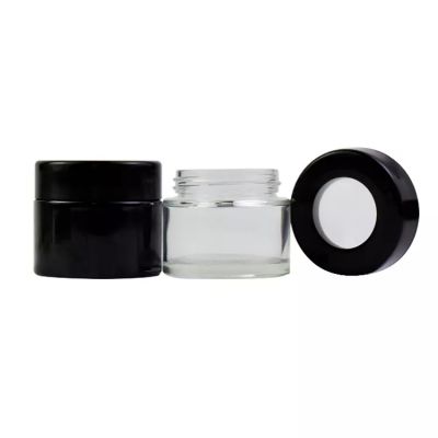 Pocket MINI Air Tight CR Storage Stash Container Led Magnifying Mag Glass Jar Plastic Glowing Lid Airtight Jar