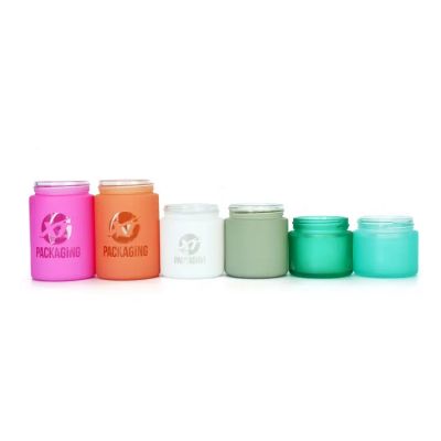 Custom Printed 3.5 Gram 7 Gram Matte Glass Jars with Window Childproof Airtight Smell Proof Storage Glass Container Jar