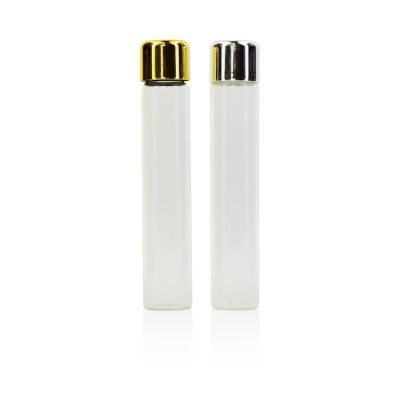 Glassglass GlassTube Packaging Borosilicate Glass Material Flat Bottom Smellproof Glass Test Tube with Electroplating Screw Lid