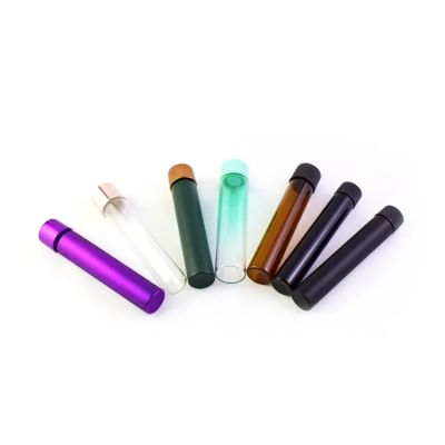 115mm 68mm 120mm child resistant glass tube tubes color glass tubes borosilicate plastic CR smooth lid